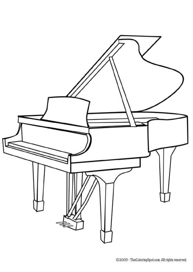 piano coloring pages