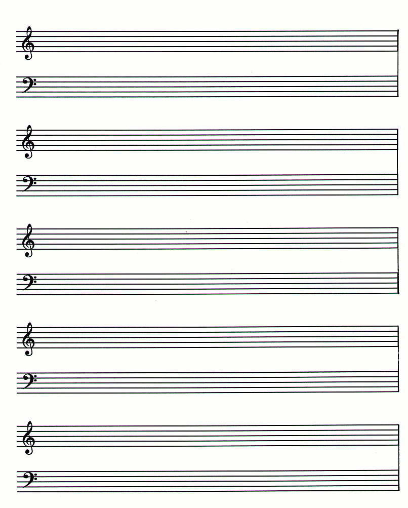 Treble Clef Staff Paper Online